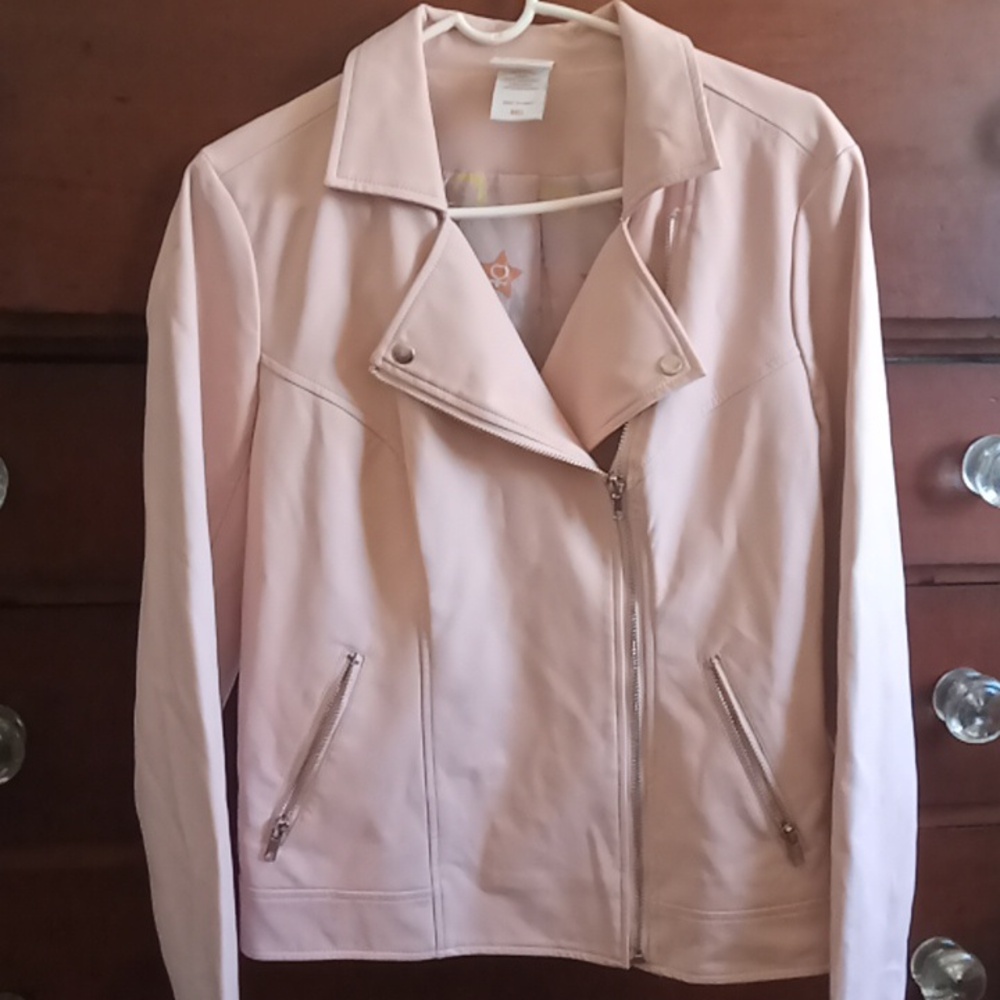 Med. Pink leather jacket